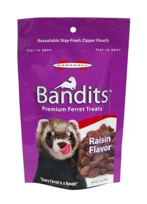 Marshall Bandits Premium Ferret Treat - Raisin Flavor - 3 oz  