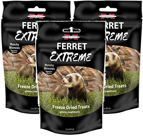Marshall Ferret Extreme Freeze Dried Treats - Munchy Minnows - 3 oz