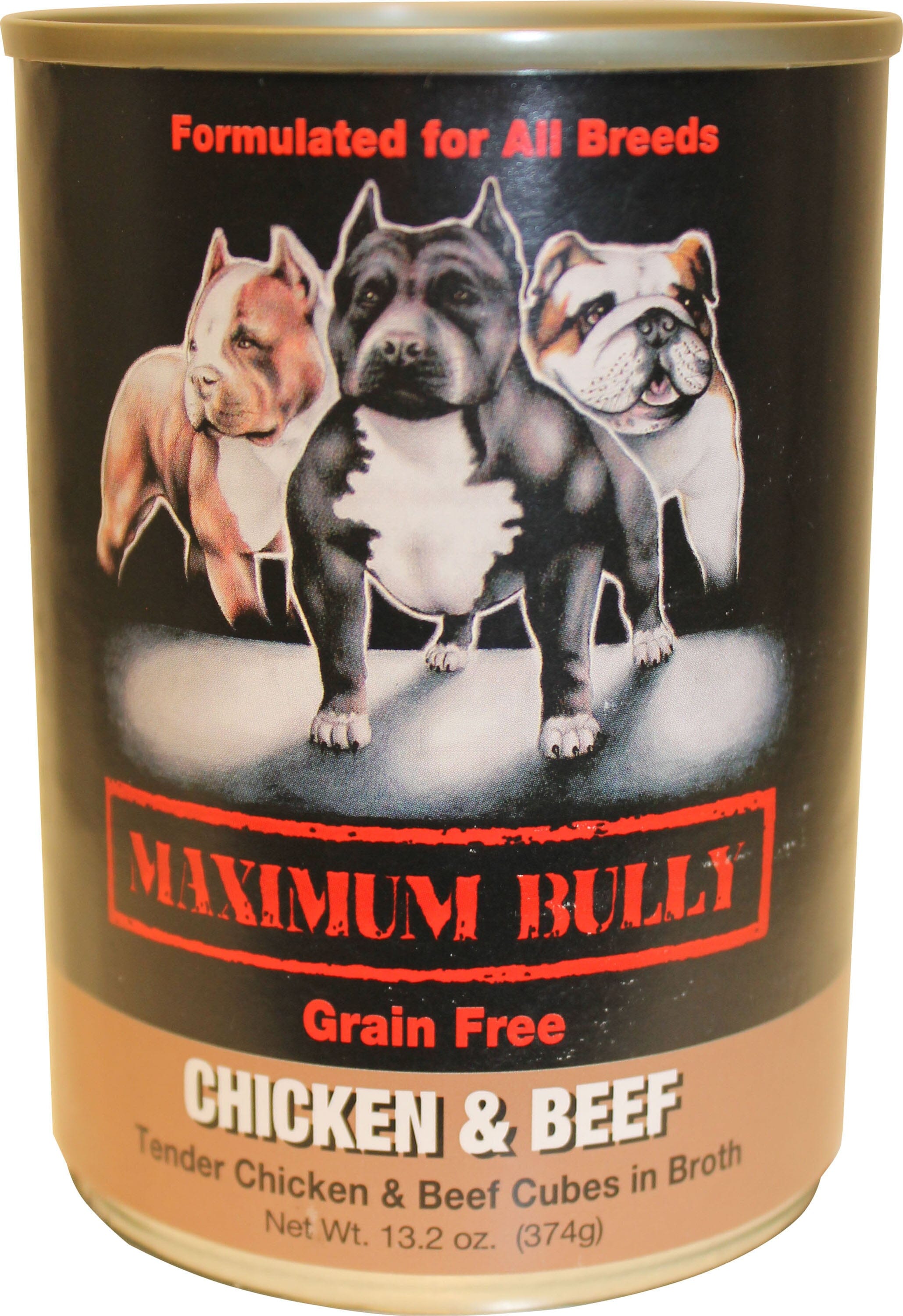 Maximum Bully Canned Dog Food - Chicken/Beef - 13.2 Oz - Case of 12  