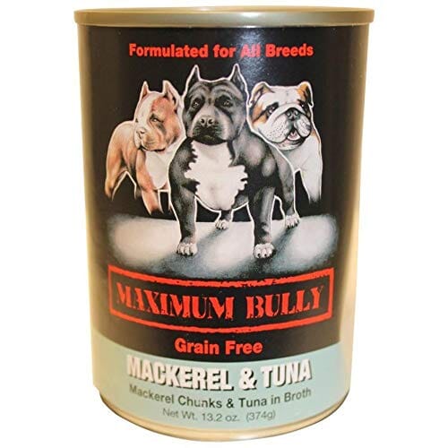 Maximum Bully Canned Dog Food - Tuna/Mackerel - 13.2 Oz - Case of 12  