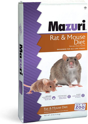 Mazuri Rat & Mouse Diet Small Animal Food - 25 lb Bag