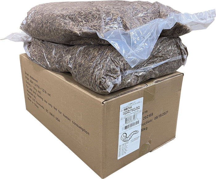 Mealworm To Go Dried Mealworms Bulk Case Wild Bird Food - 22 Lbs