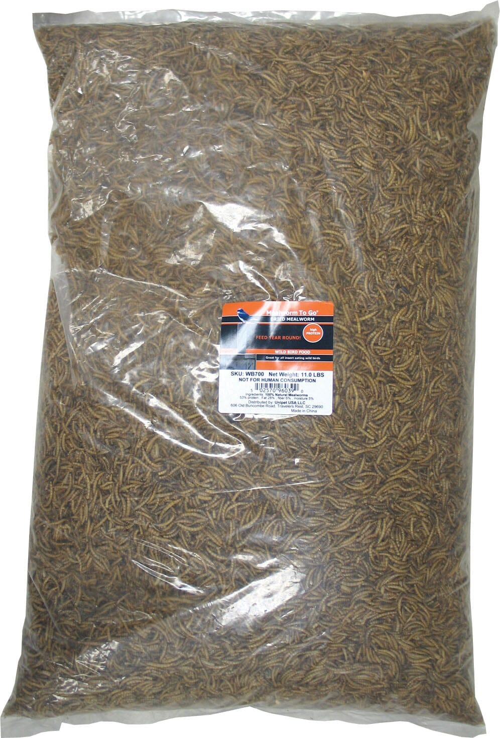 Mealworm To Go Dried Mealworms Value Wild Bird Food - 11.02 Lbs  