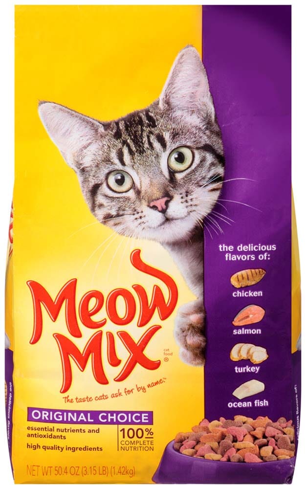 Meow-Mix Original Choice Dry Cat Food Chicken, Turkey, Salmon & Ocean Fish - 3.15 lb  