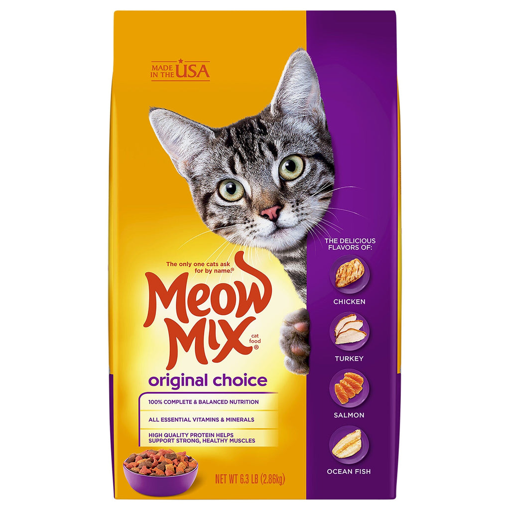 Meow-Mix Original Choice Dry Cat Food Chicken, Turkey, Salmon & Ocean Fish - 6.3 lb  