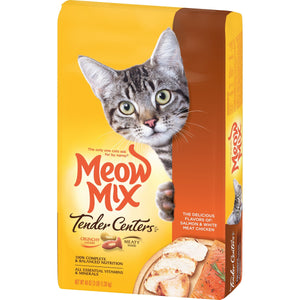 Meow-Mix Tender Centers Dry Cat Food Salmon & Chicken - 3 lb
