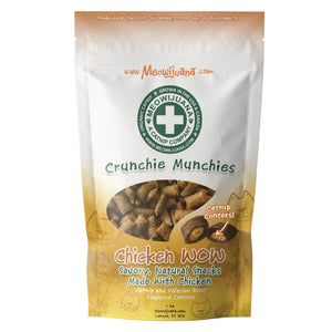 Meowijuana Catnip Crunchie Munchie Cats-Go-Wow Chicken Cat Treats - 3 Oz