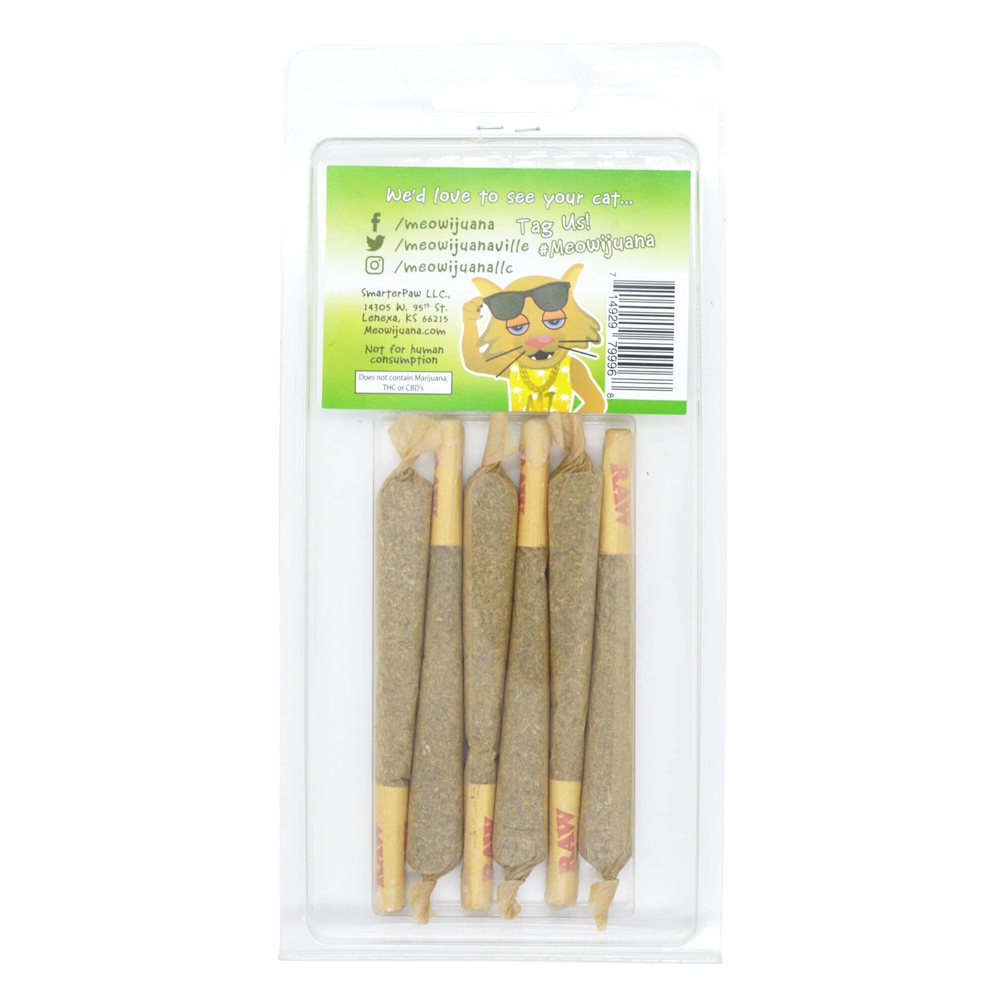 Meowijuana King Sized Catnibas Premium High-Potency Catnip Joints - 7g  