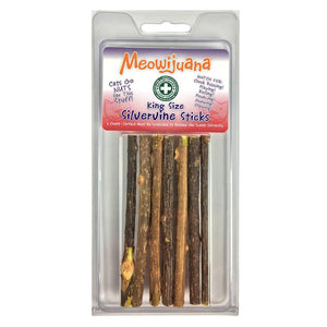 Meowijuana Silvervine King-Sized Sticks Catnip Cat Treats - 6 pack