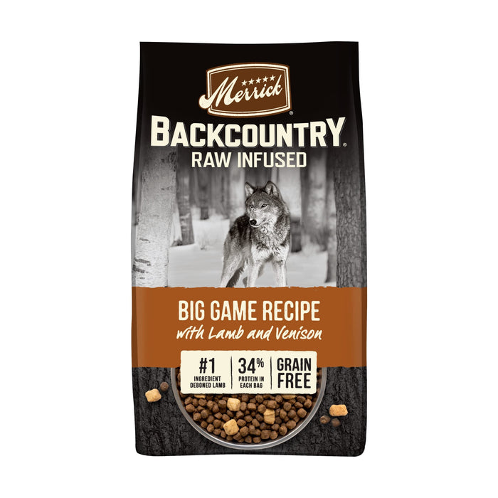 Merrick Backcountry Big Game Grain-Free Raw-Infused Lamb and Venison Freeze-Dried Dog F...