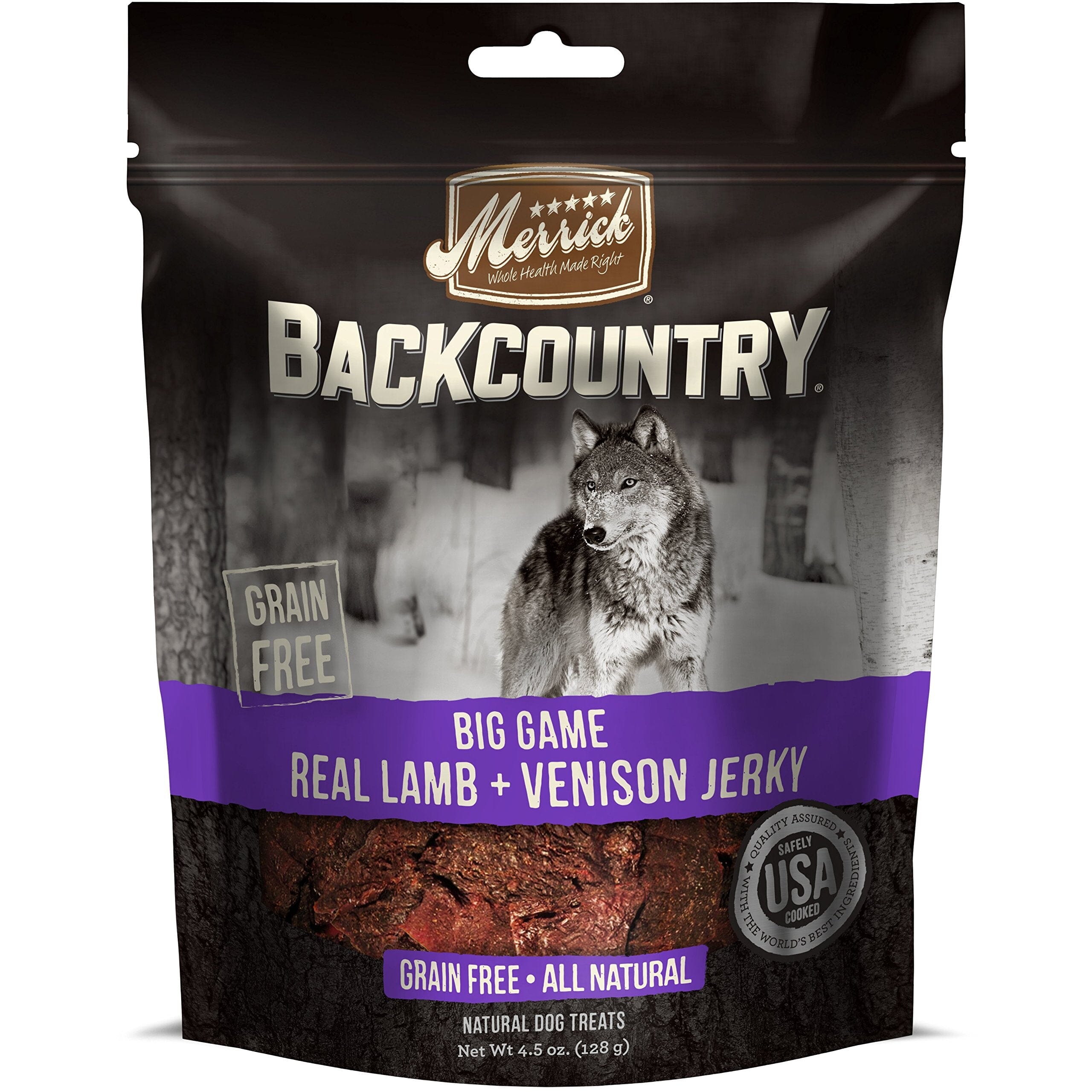 Merrick Backcountry Big Game Lamb and Venison Jerky Dog Treats - 4.5 Oz  