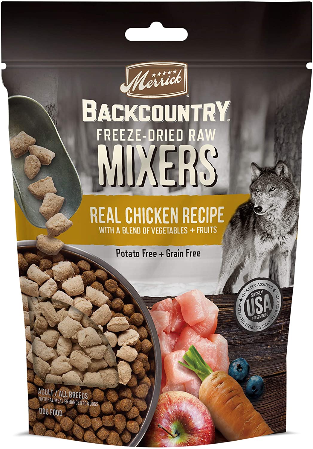 Merrick 'Backcountry' Chicken Recipe Freeze-Dried Meal Mixer - 4 oz Bag - Case of 6  