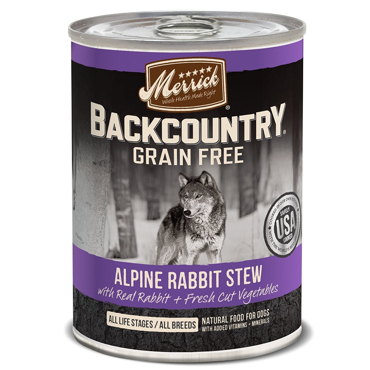 Merrick 'Backcountry' Grain-Free Alpine Rabbit Stew Canned Dog Food - 12.7 oz Cans - Case of 12  