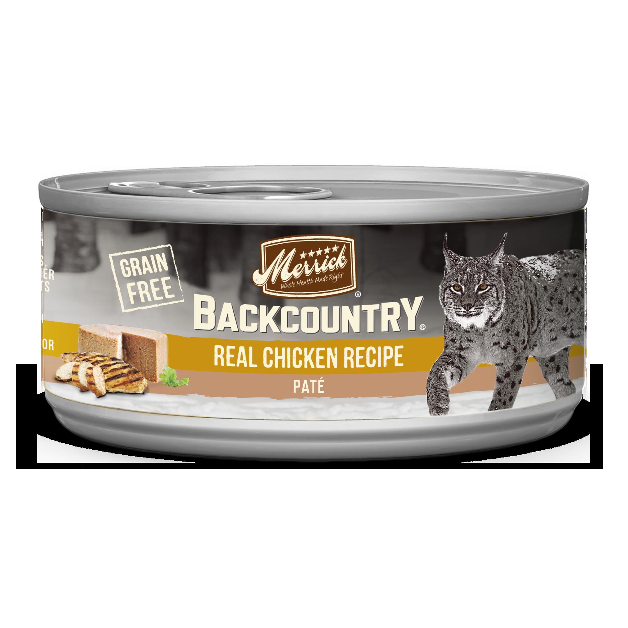 Merrick 'Backcountry' Grain-Free Chicken Pate Canned Wet Cat Food - 3 oz Cans - Case of 24  