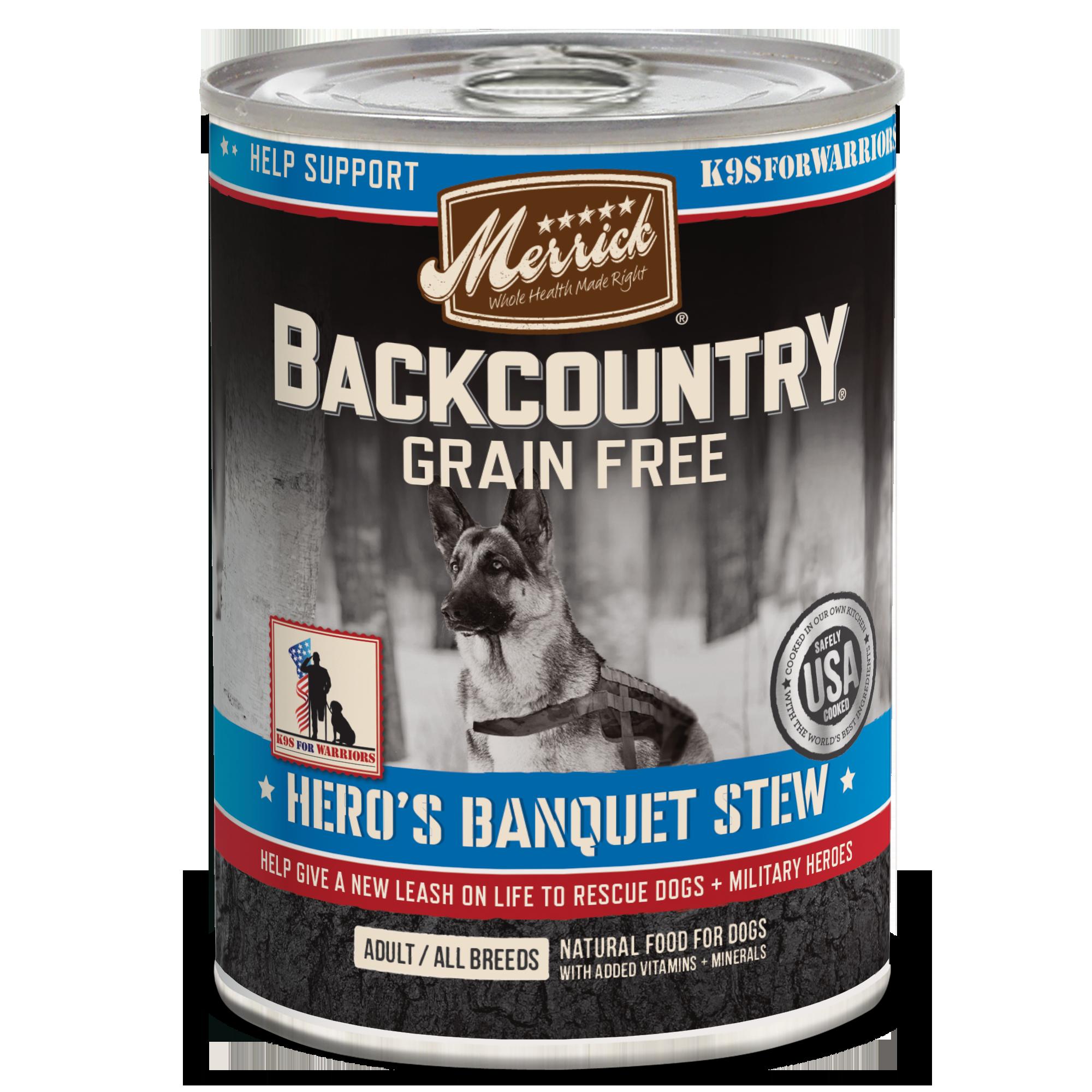 Merrick 'Backcountry' Grain-Free Hero's Banquet Canned Dog Food - 12.7 oz Cans - Case of 12  