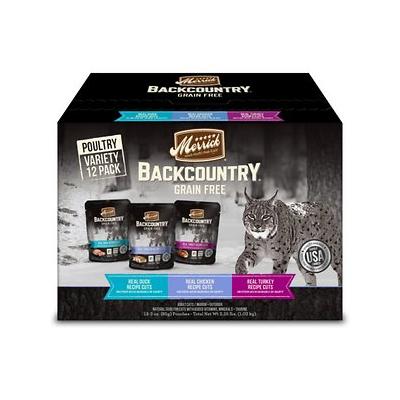 Merrick 'Backcountry' Grain-Free Poultry Variety Pack Real Cuts Wet Cat Food - Case of 12  