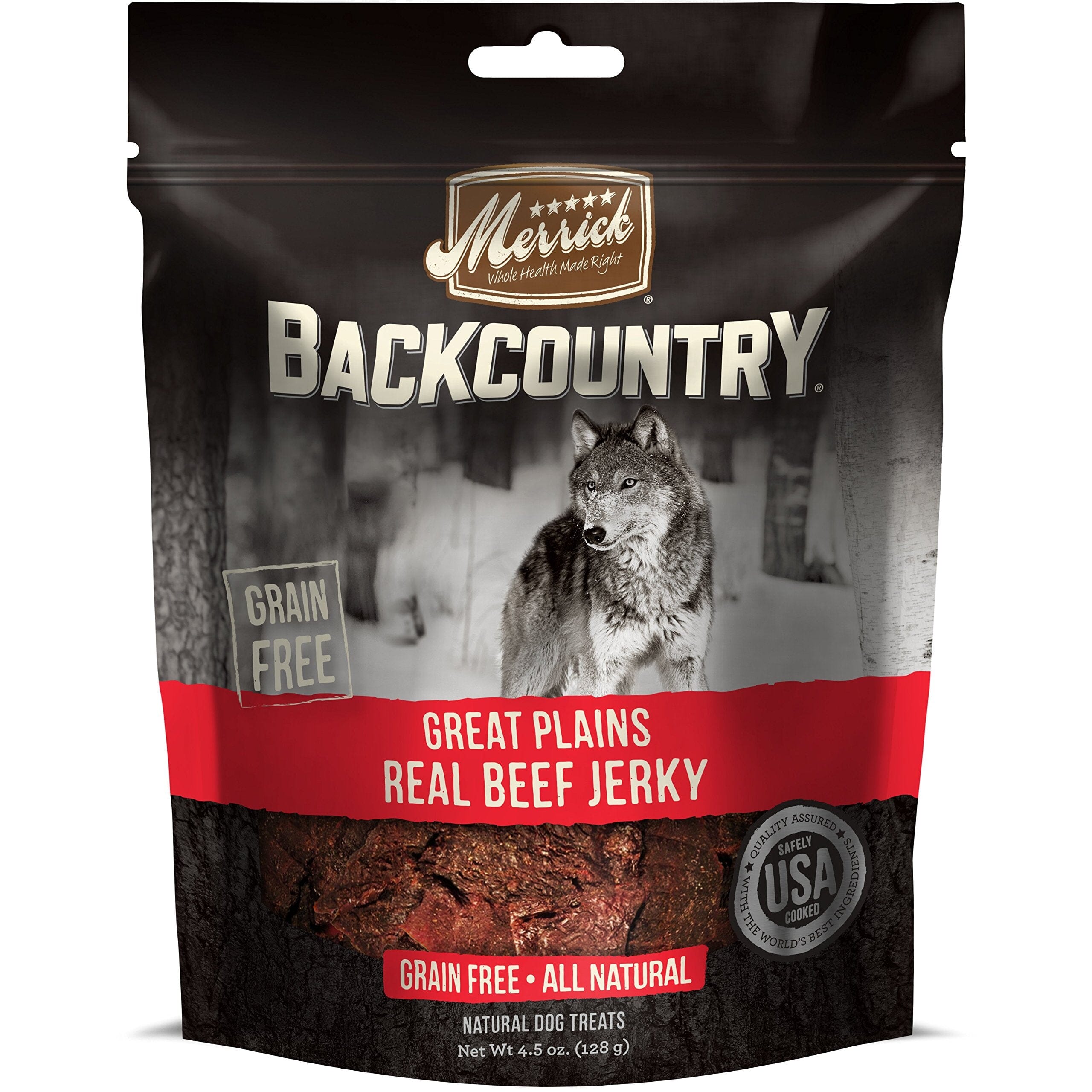 Merrick Backcountry Great Plains Real Beef Jerky Dog Treats - 4.5 Oz  