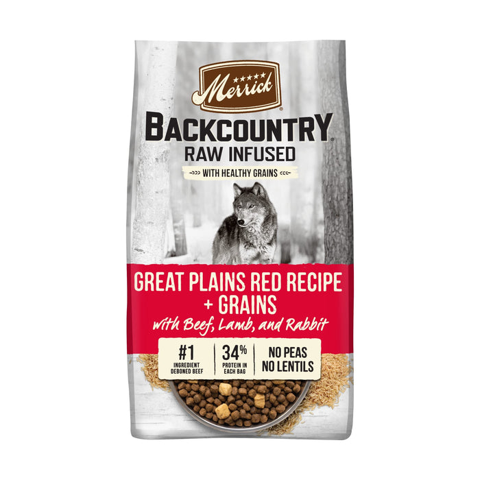 Merrick Backcountry Great Plains Red Recipe Beef Lamb and Rabbit with Grains Freeze-Dri...