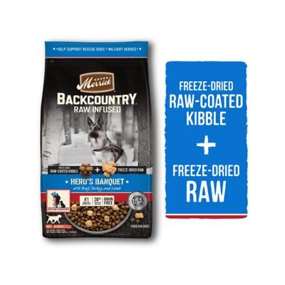 Merrick Backcountry Hero's Banquet Grain-Free Raw-Infused Beef and Turkey Dry Dog Food  