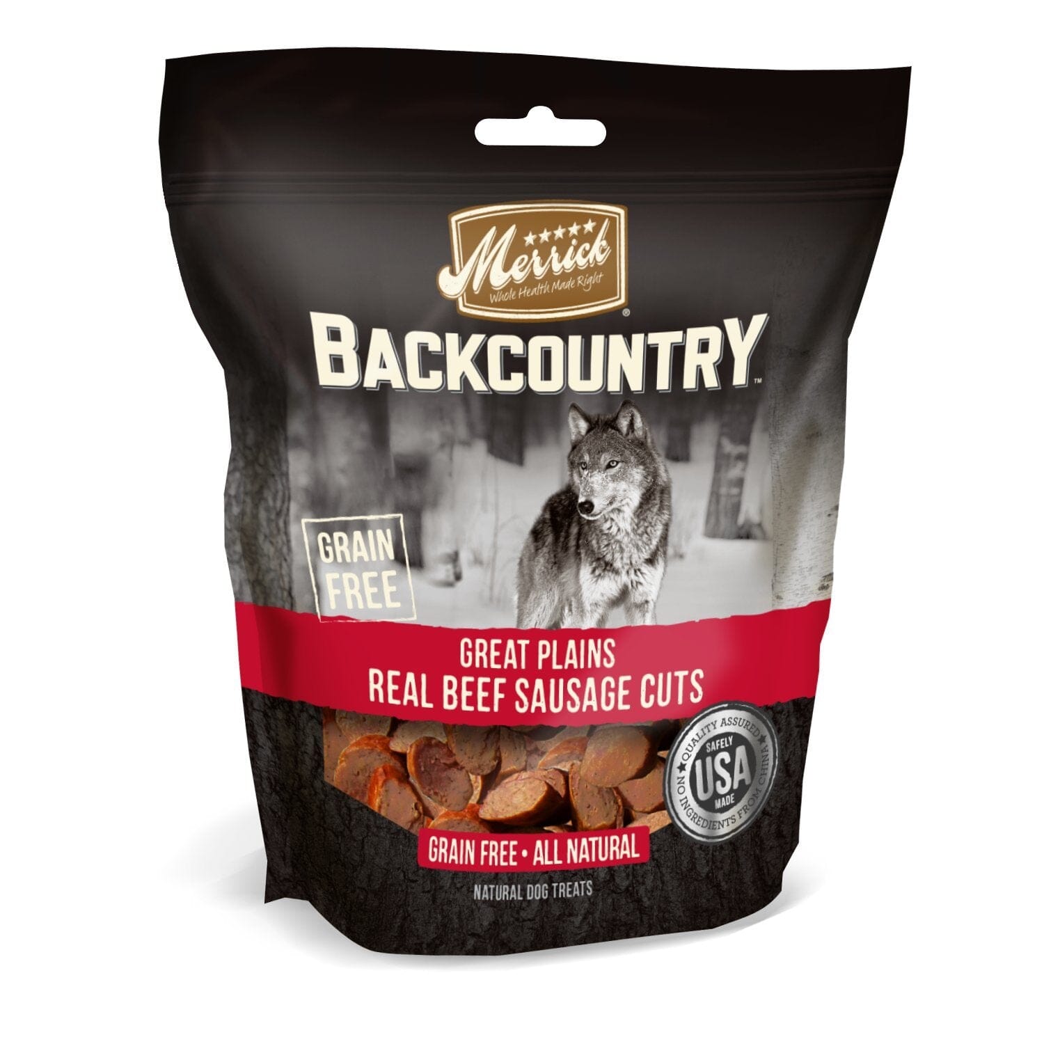 Merrick Backcountry Real Beef Sausage Cuts Jerky Dog Treats - 5 Oz  
