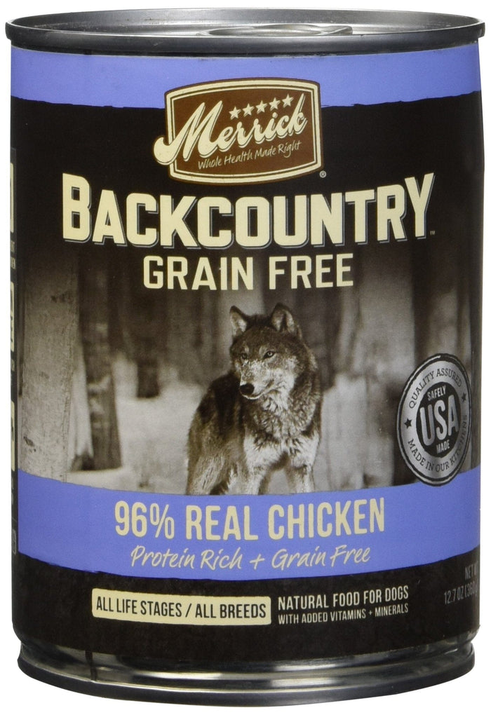 Merrick Backcountry Real Chicken Recipe Canned Dog Food - 12.7 Oz - Case of 12