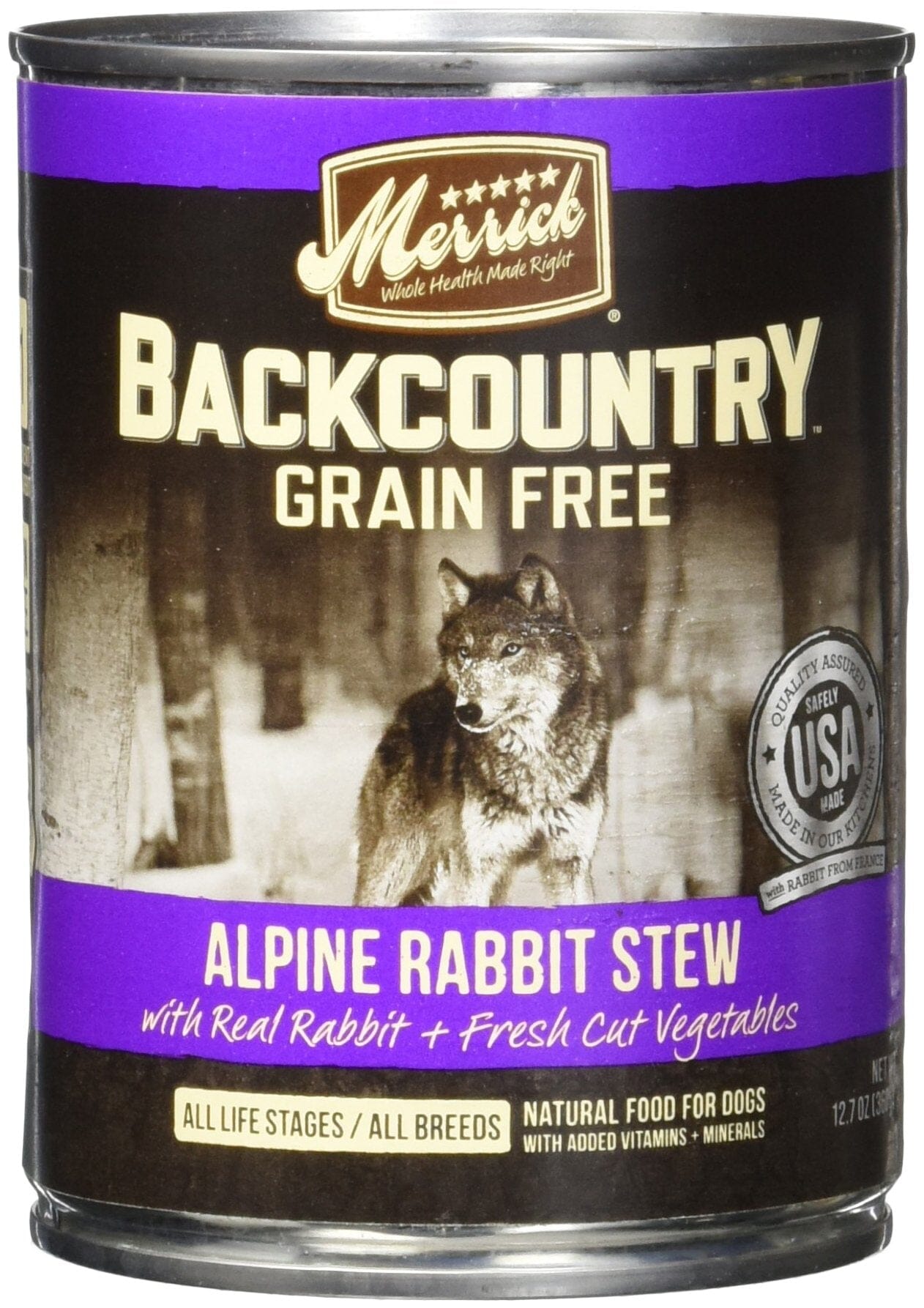 Merrick Backcounty Grain-Free Alpine Rabbit Stew Canned Dog Food - 12.7 Oz - Case of 12  