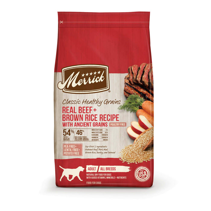 Merrick Classic Canine Beef + Brown Rice with Healthy Ancient Grains Dry Dog Food with ...