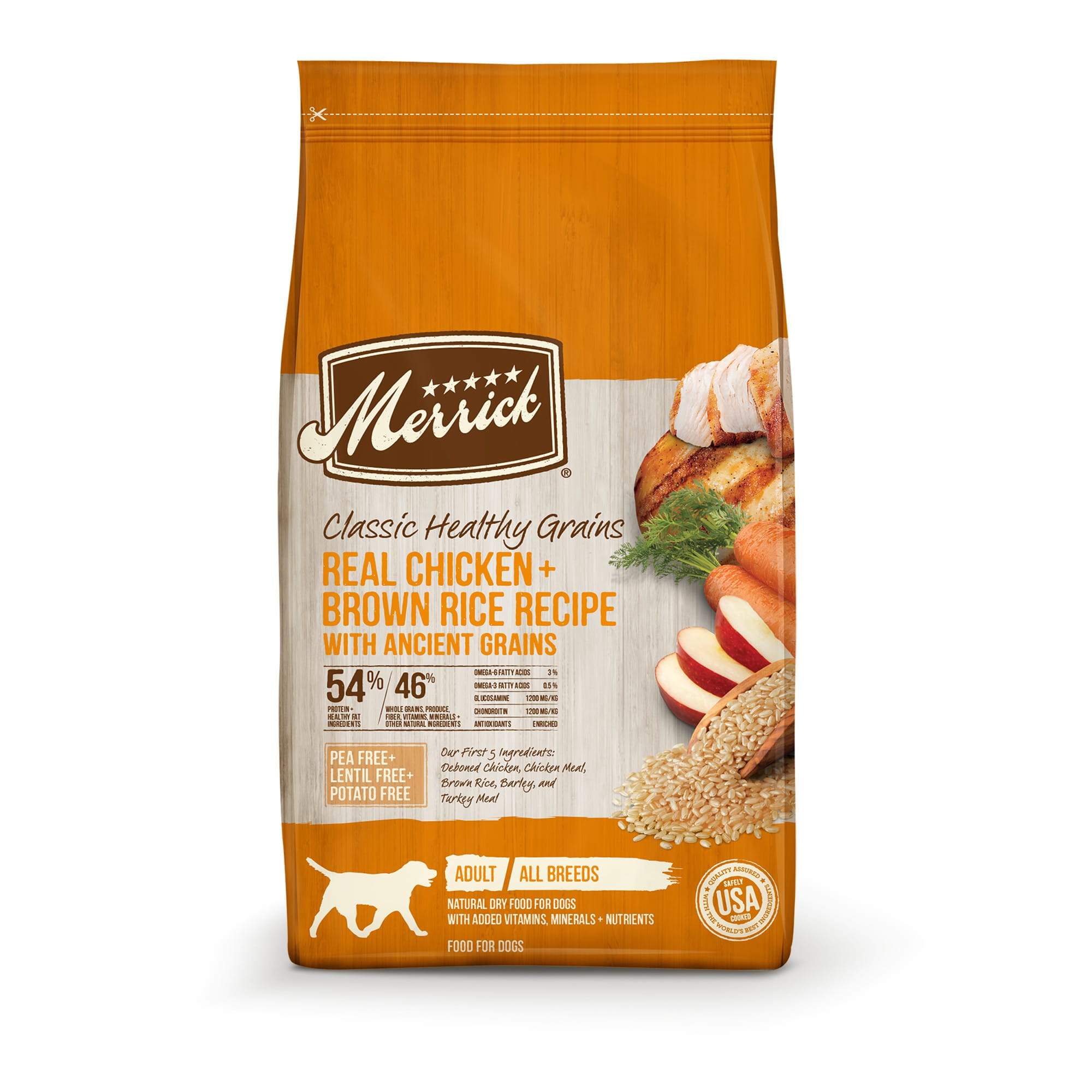 Merrick Classic Canine Chicken + Brown Rice with Healthy Ancient Grains Dry Dog Food - 25 lb Bag  