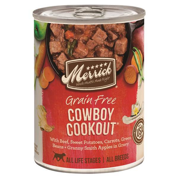 Merrick Classic Cowboy Cookout Canned Wet Dog Food - 12.7 oz Cans - Case of 12