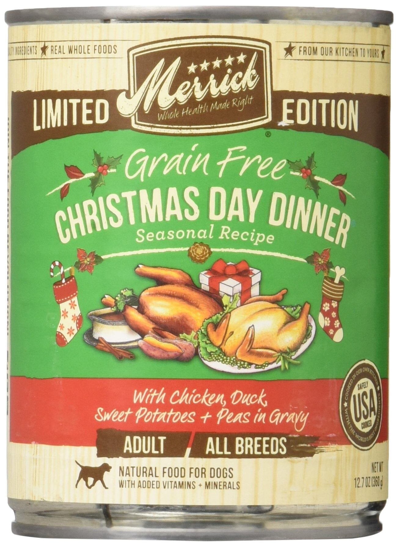 Merrick Classic Grain-Free Christmas Day Dinner Recipe Canned Dog Food - 12.7 Oz - Case of 12  