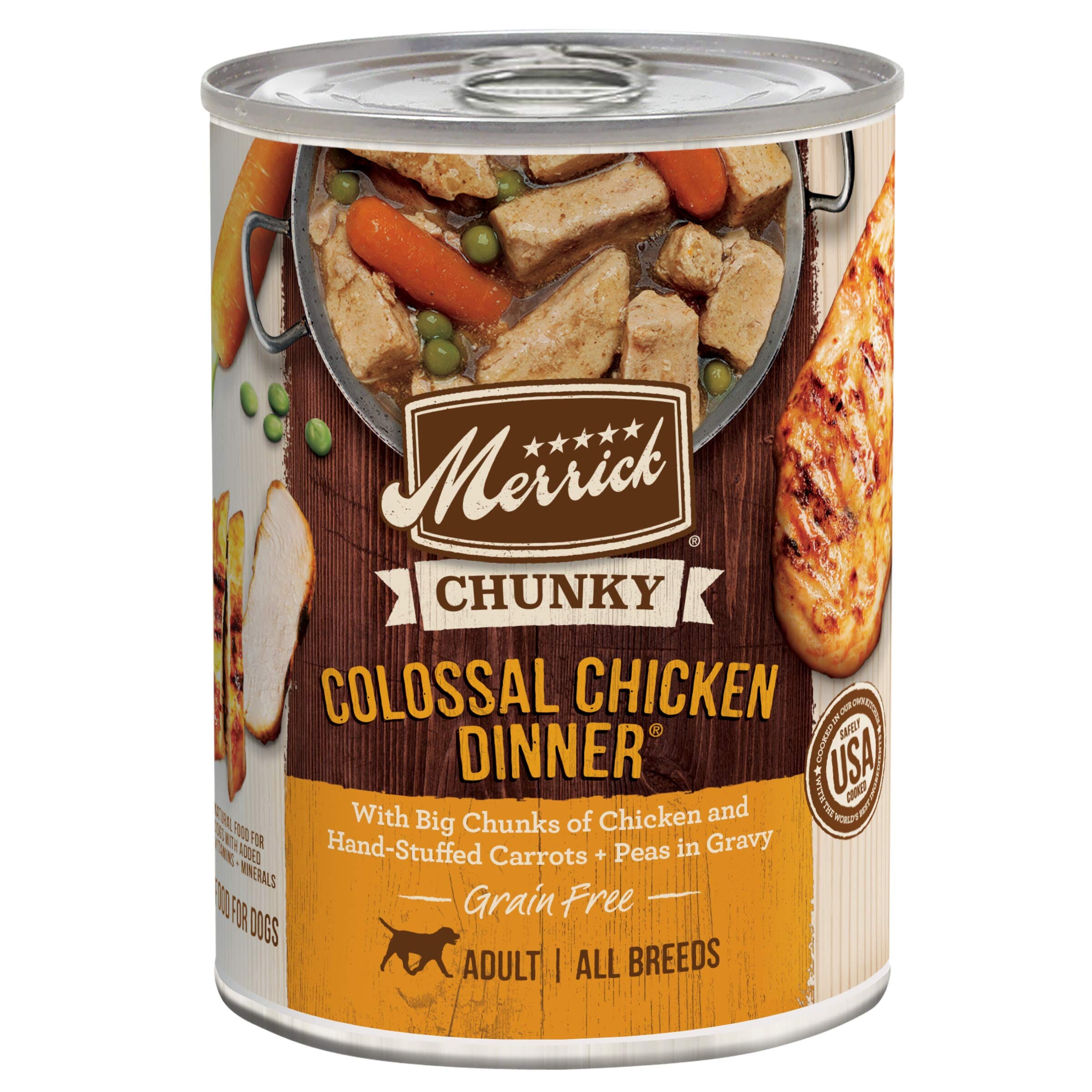 Merrick Classic Grain-Free Chunky Colossal Chicken Dinner Canned Dog Food - 12.7 Oz - Case of 12  