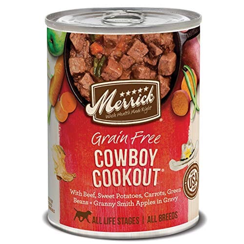 Merrick Classic Grain-Free Cowboy Cookout Recipe with Beef Canned Dog Food - 12.7 Oz - Case of 12  