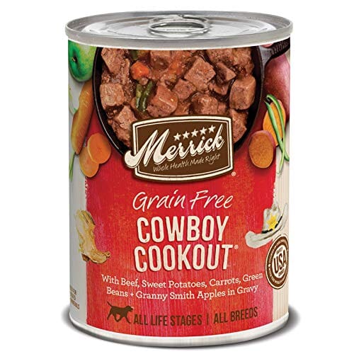 Merrick Classic Grain-Free Cowboy Cookout Recipe with Beef Canned Dog Food - 12.7 Oz - ...