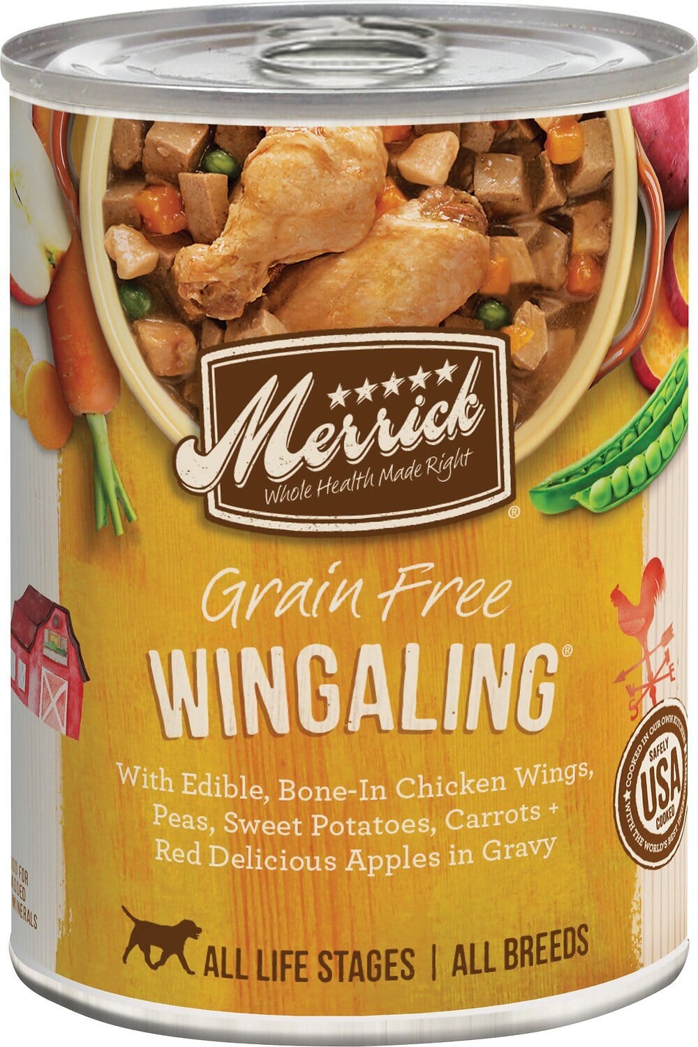 Merrick Classic Grain-Free Wingaling Chicken in Gravy Canned Dog Food - 12.7 Oz - Case of 12  