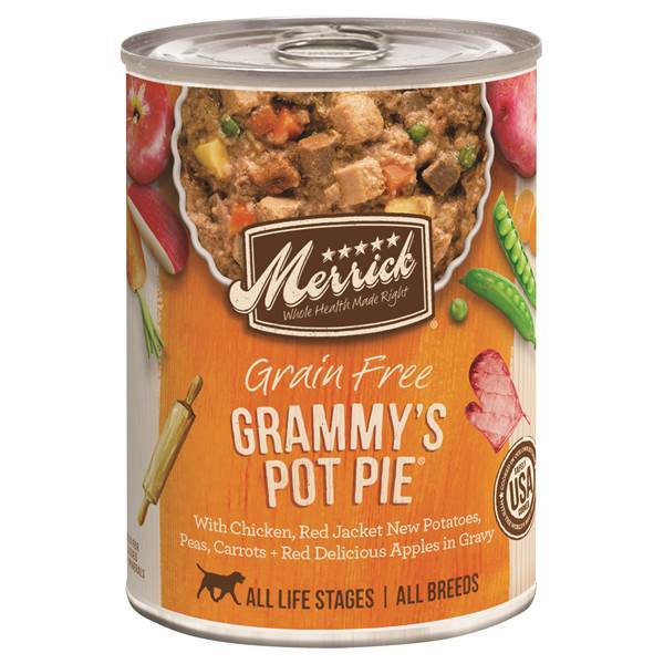 Merrick Classic Grammy’s Pot Pie Canned Wet Dog Food - 12.7 oz Cans - Case of 12  