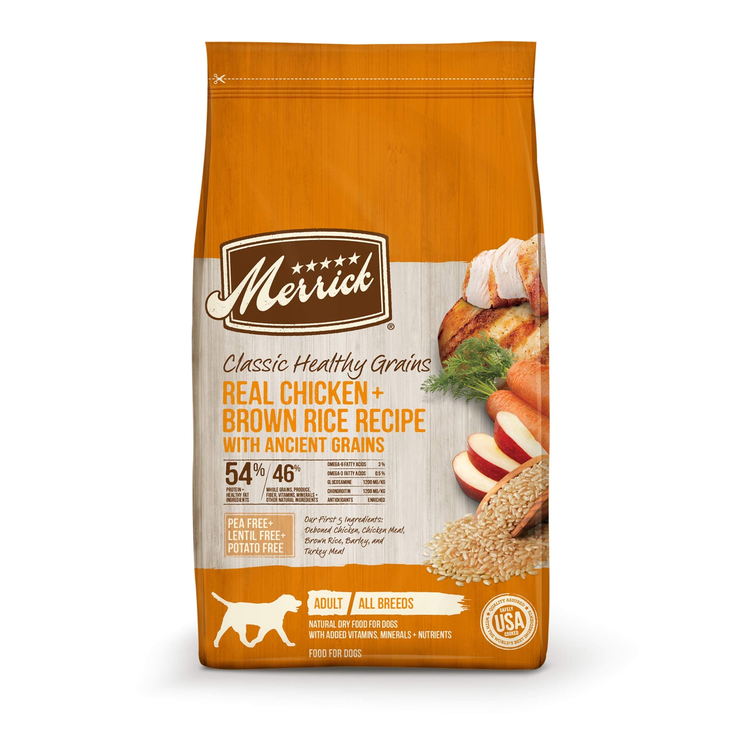 Merrick Classic Healthy Grains Chicken and Rice Recipe with Ancient Grains Dry Dog Food - 25 Lbs  