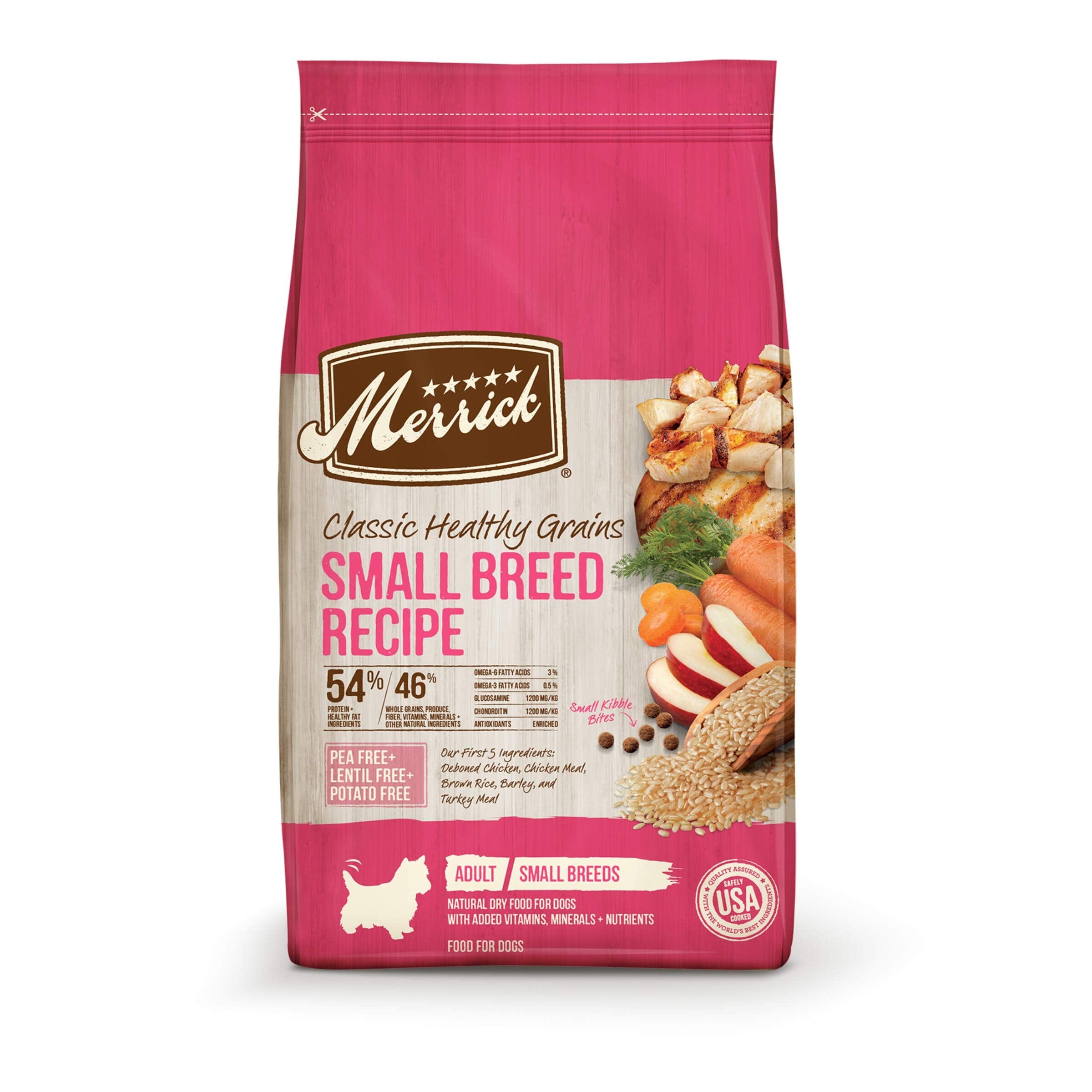 Merrick Classic Healthy Grains Small-Breed Turkey Chicken and Veggie Dry Dog Food - 4 Lbs  