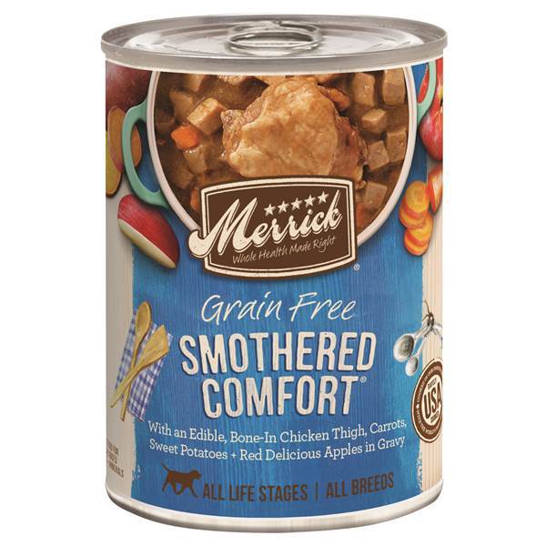 Merrick Classic Smothered Comfort Canned Wet Dog Food - 12.7 oz Cans - Case of 12  