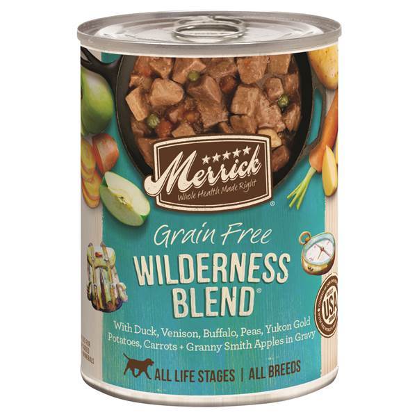 Merrick Classic Wilderness Blend Canned Wet Dog Food - 12.7 oz Cans - Case of 12  