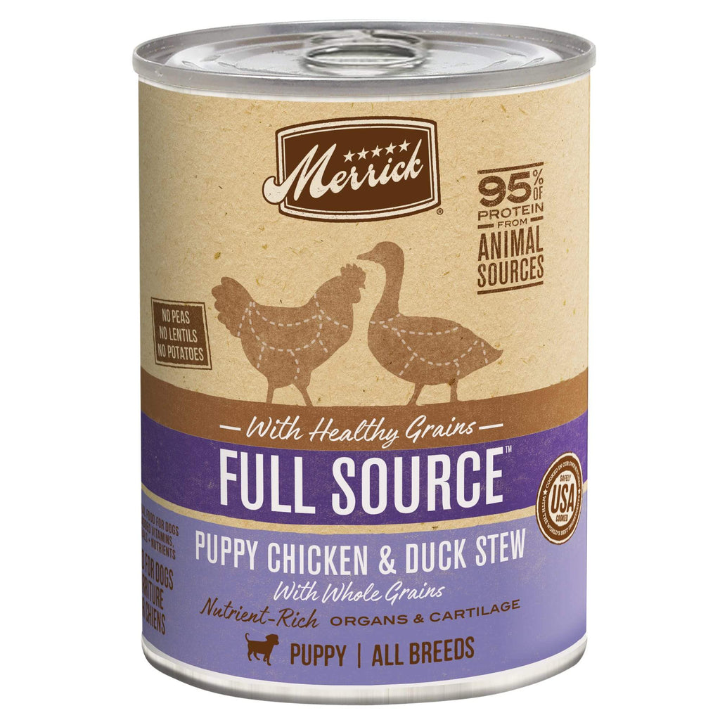 Merrick Full Source Healthy Grains Puppy Recipe Wet Canned Dog Food - 12/12.7 oz Cans -...