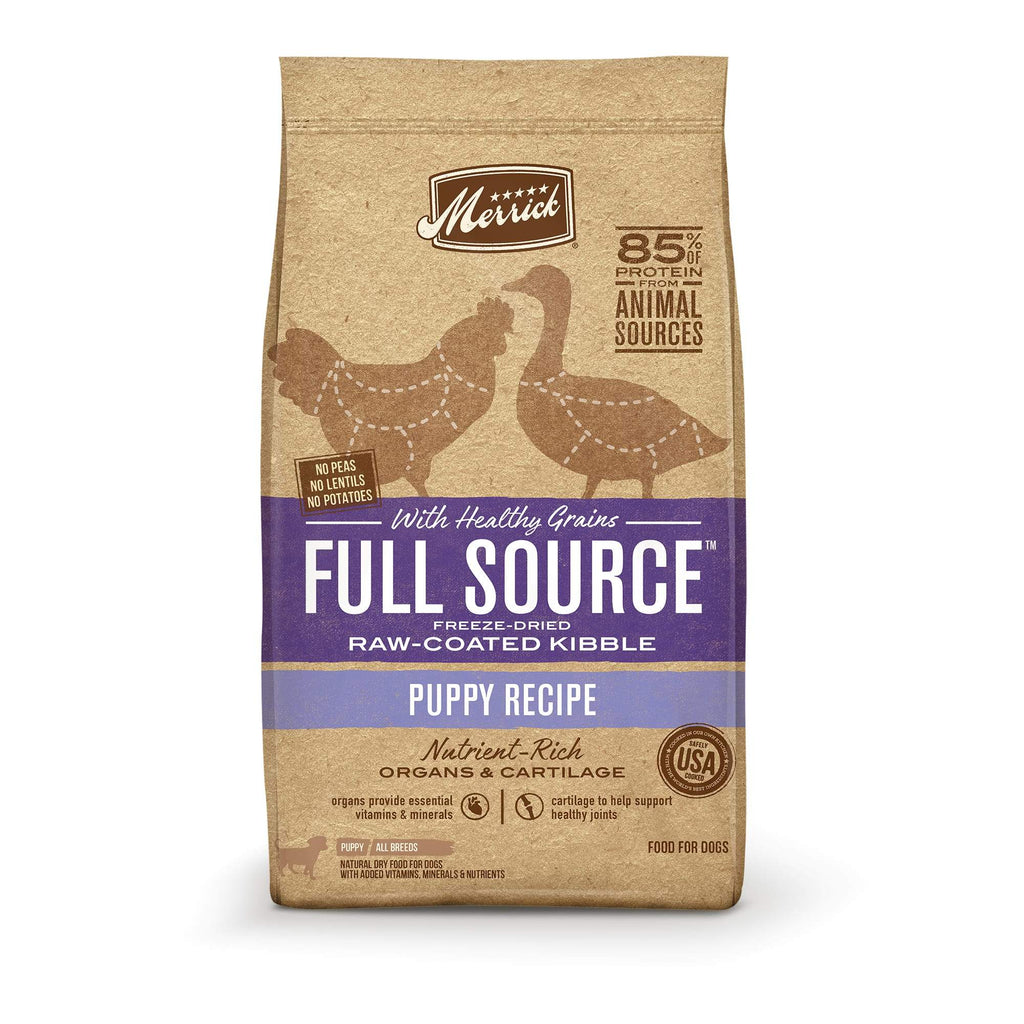 Merrick Full Source Raw-Coated Kibble Puppy Recipe Dry Dog Food - 20 lb Bag  