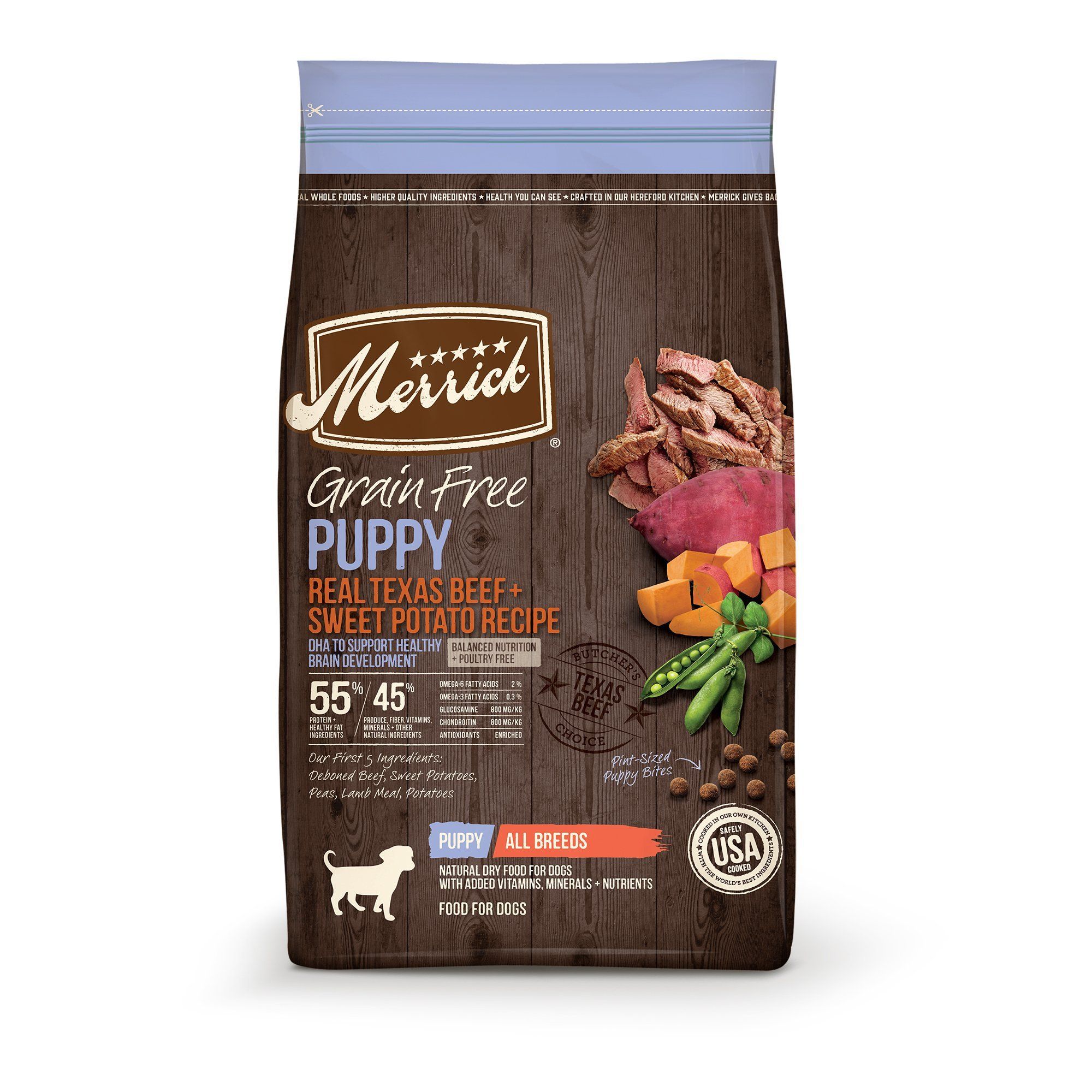 Merrick Grain-Free Puppy Dry Dog Food - Beef & Sweet Potato - 4 lb Bag  