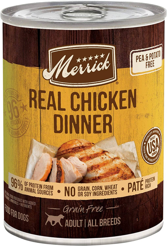 Merrick Grain-Free Real Chicken Canned Dog Food - 12.7 Oz - Case of 12