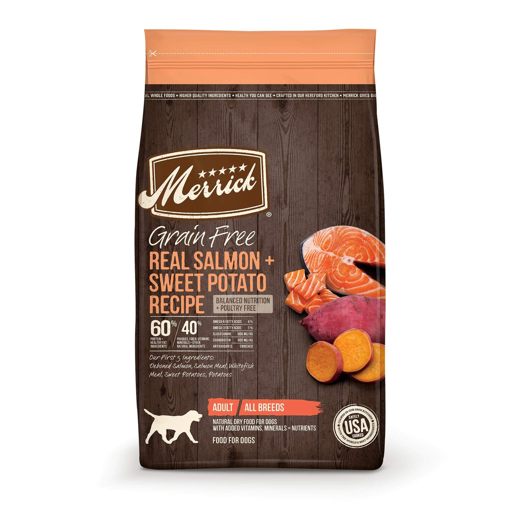 Merrick Grain-Free Salmon and Sweet Potato Dry Dog Food - 4 Lbs  