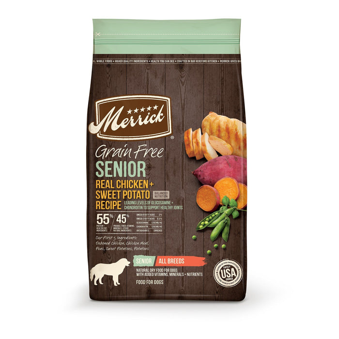 Merrick Grain-Free Senior Dry Dog Food - Chicken & Sweet Potato - 10 lb Bag