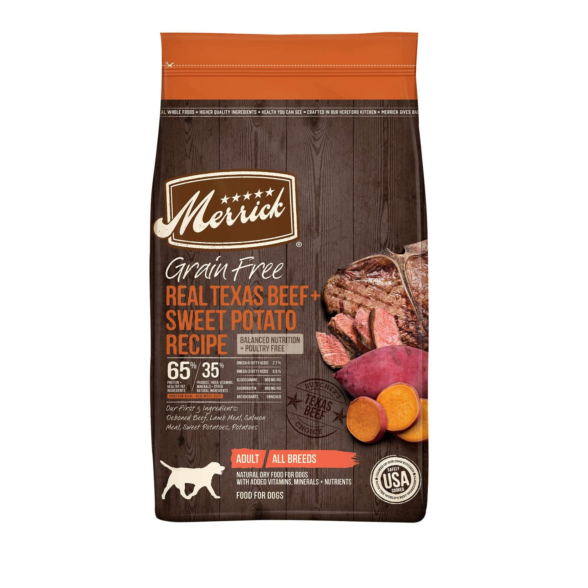 Merrick Grain-Free Texas Beef & Sweet Potato Dry Dog Food - 22 lb Bag  