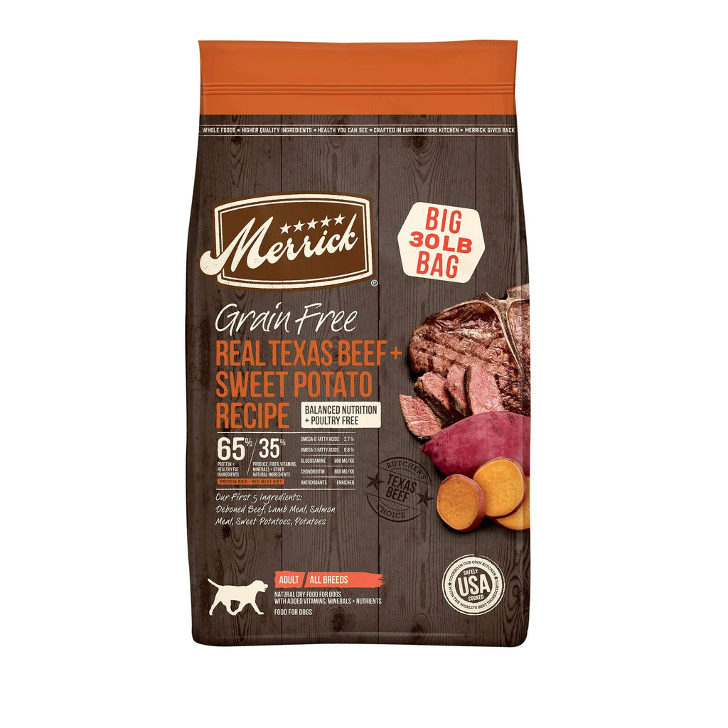 Merrick Grain-Free Texas Beef & Sweet Potato Dry Dog Food - 30 lb Bag  