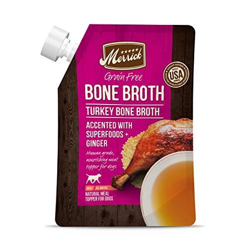 Merrick Grain-Free Turkey Bone Broth Wet Dog Food Topper - 16 oz Pouch