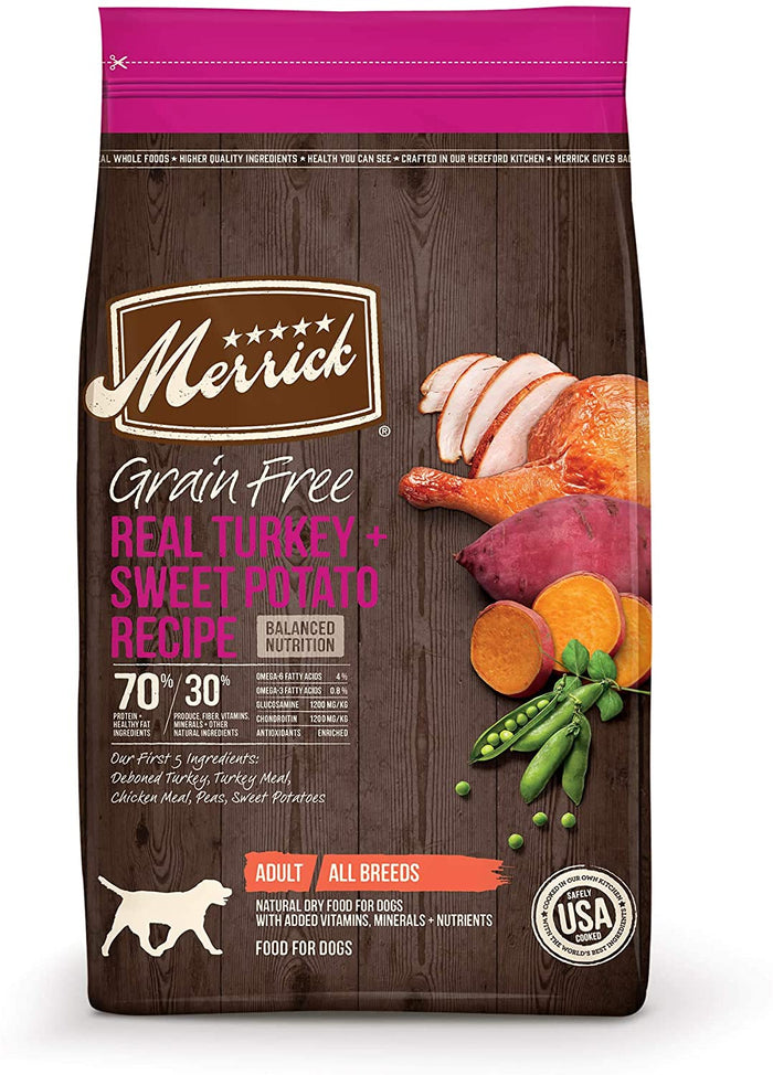 Merrick Grain-Free Turkey & Sweet Potato Dry Dog Food - 4 lb Bag