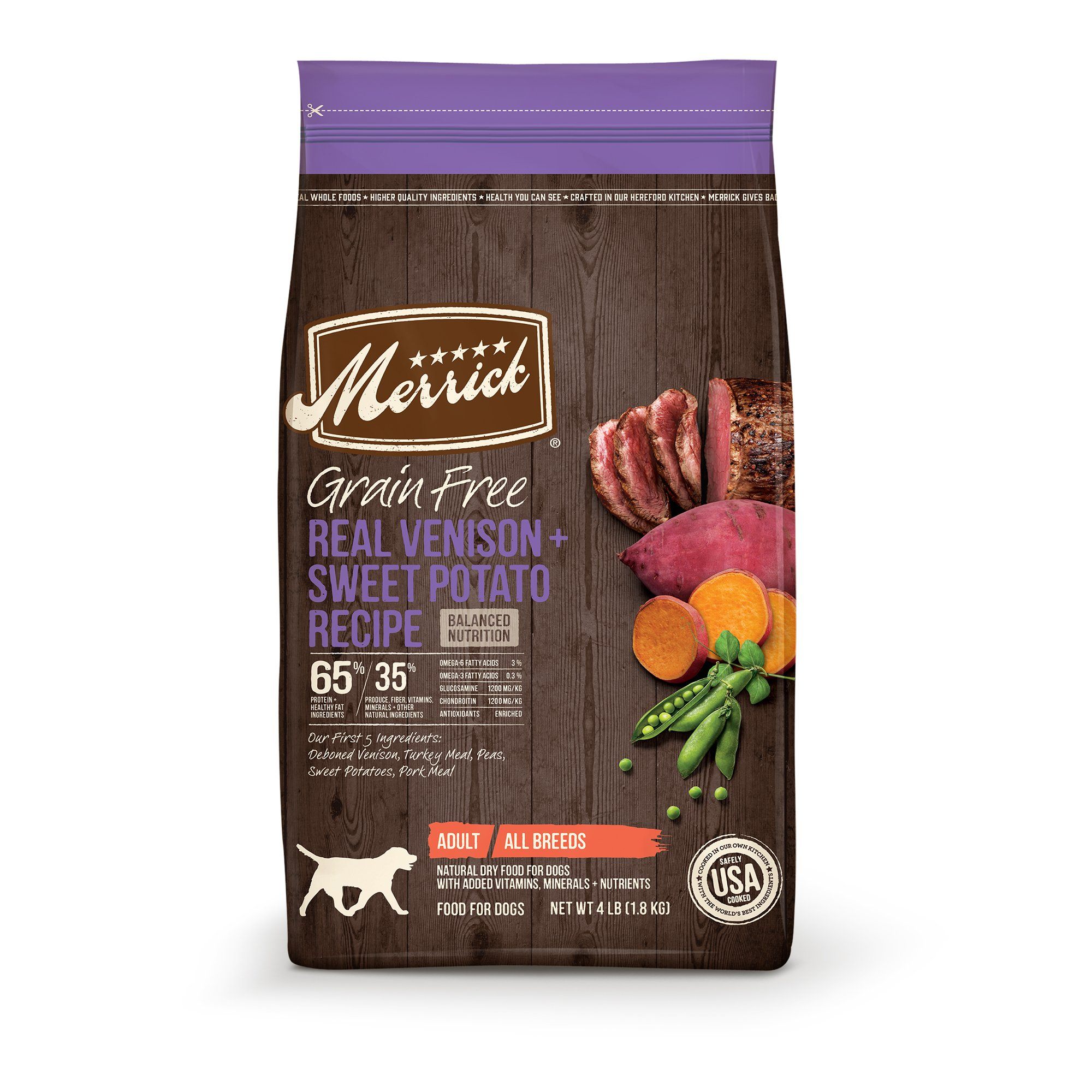 Merrick Grain-Free Venison & Chickpeas Dry Dog Food - 10 lb Bag  